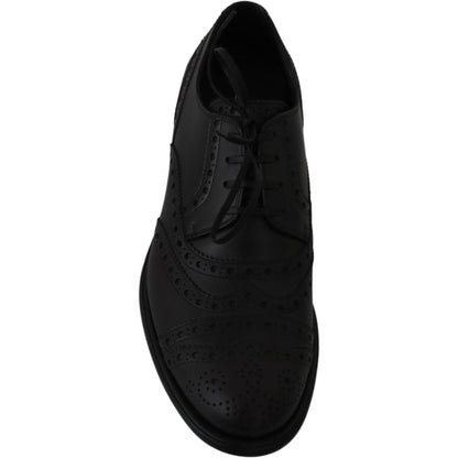 Dolce & Gabbana Black Leather Wingtip Oxford Dress Shoes Dress Shoes