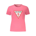 Guess Jeans Pink Cotton Tops & T-Shirt GU-39053-S