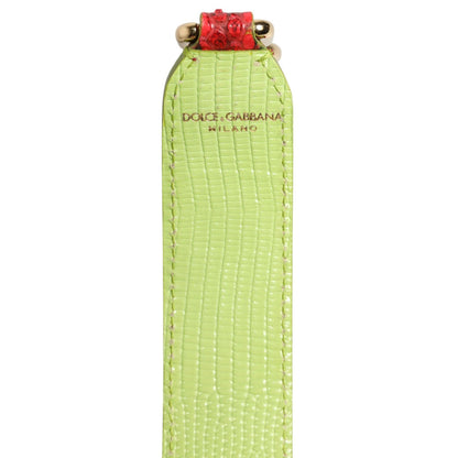 Dolce & Gabbana Red Exotic Leather Handbag Accessory Shoulder Strap