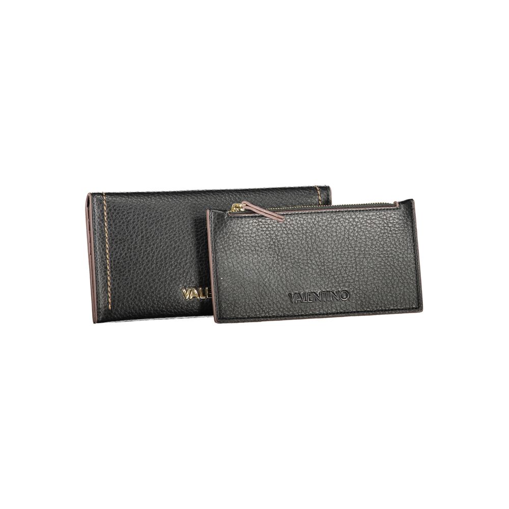 Mario Valentino Black Polyethylene Women Wallet with removable coin pouch