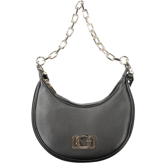 Guess Jeans Black Polyethylene Women Handbag with chain strap