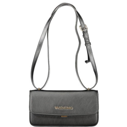 Mario Valentino Black Polyethylene Women Handbag with sleek design and adjustable strap, perfect for style and practicality.