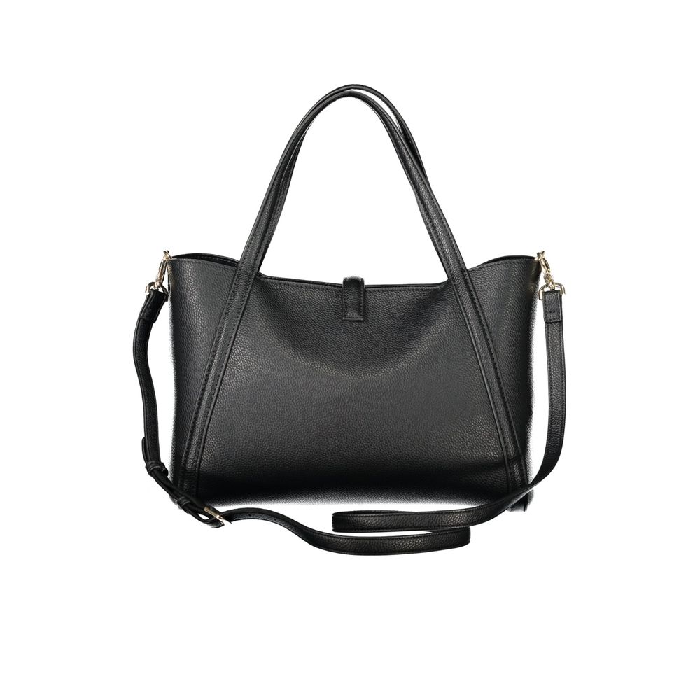 Mario Valentino Black Polyethylene Women Handbag with handles and strap