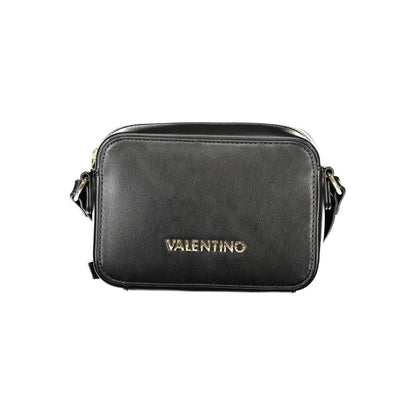 Mario Valentino Black Polyethylene Women Handbag with logo and adjustable strap