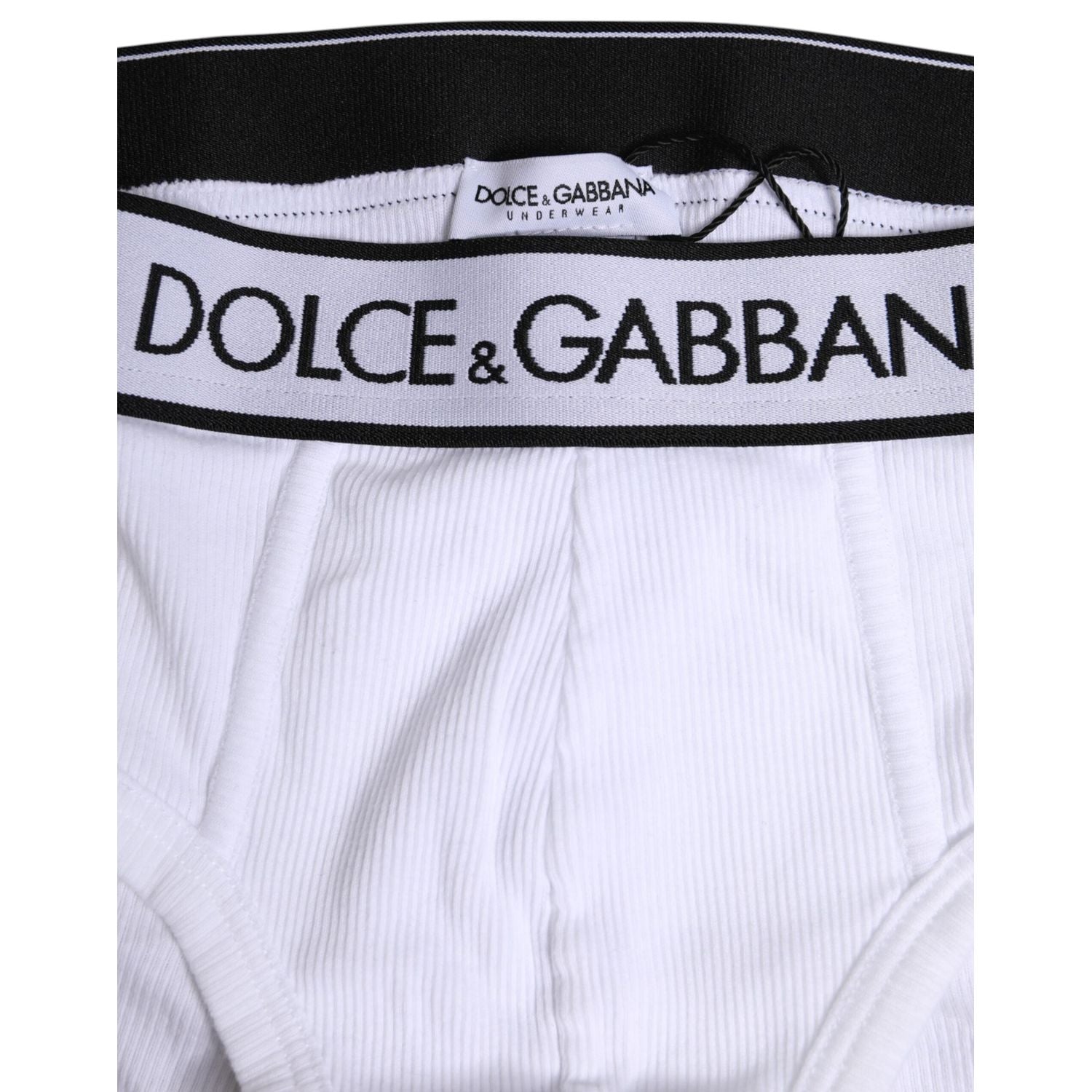 Dolce & Gabbana White Cotton Stretch Regular Brief Underwear