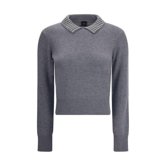 PINKO Rhinestone-decorated collar Sweater PI-105530A2S4II2-L
