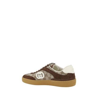 Gucci Brown Calf Leather Bos Taurus Low Top Sneakers
