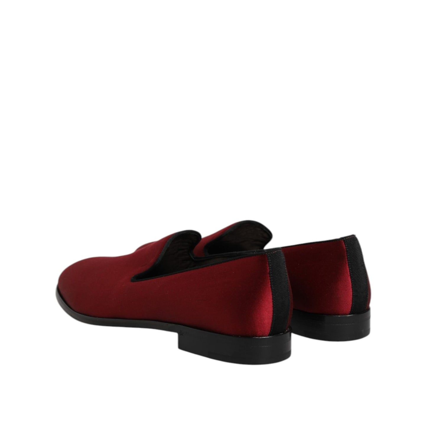 Dolce & Gabbana Red Velvet Slip On Loafers Formal Shoes