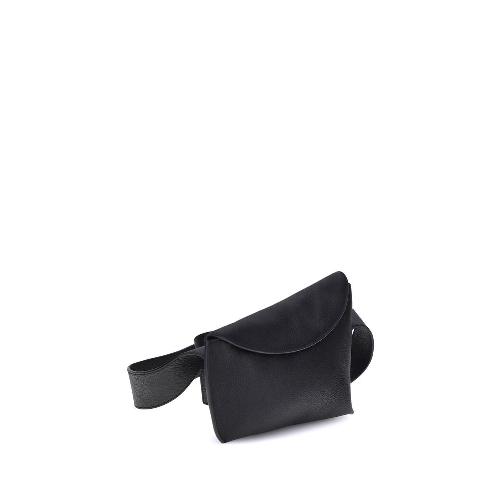Alexander McQueen Black Calf Leather Bos Taurus Shoulder Bag