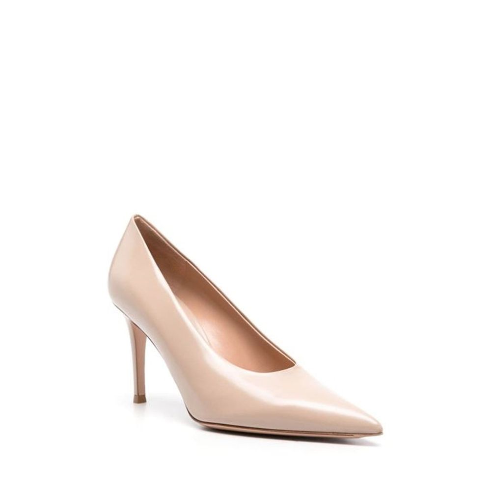 Gianvito Rossi Beige Calfskin High Heel Pumps