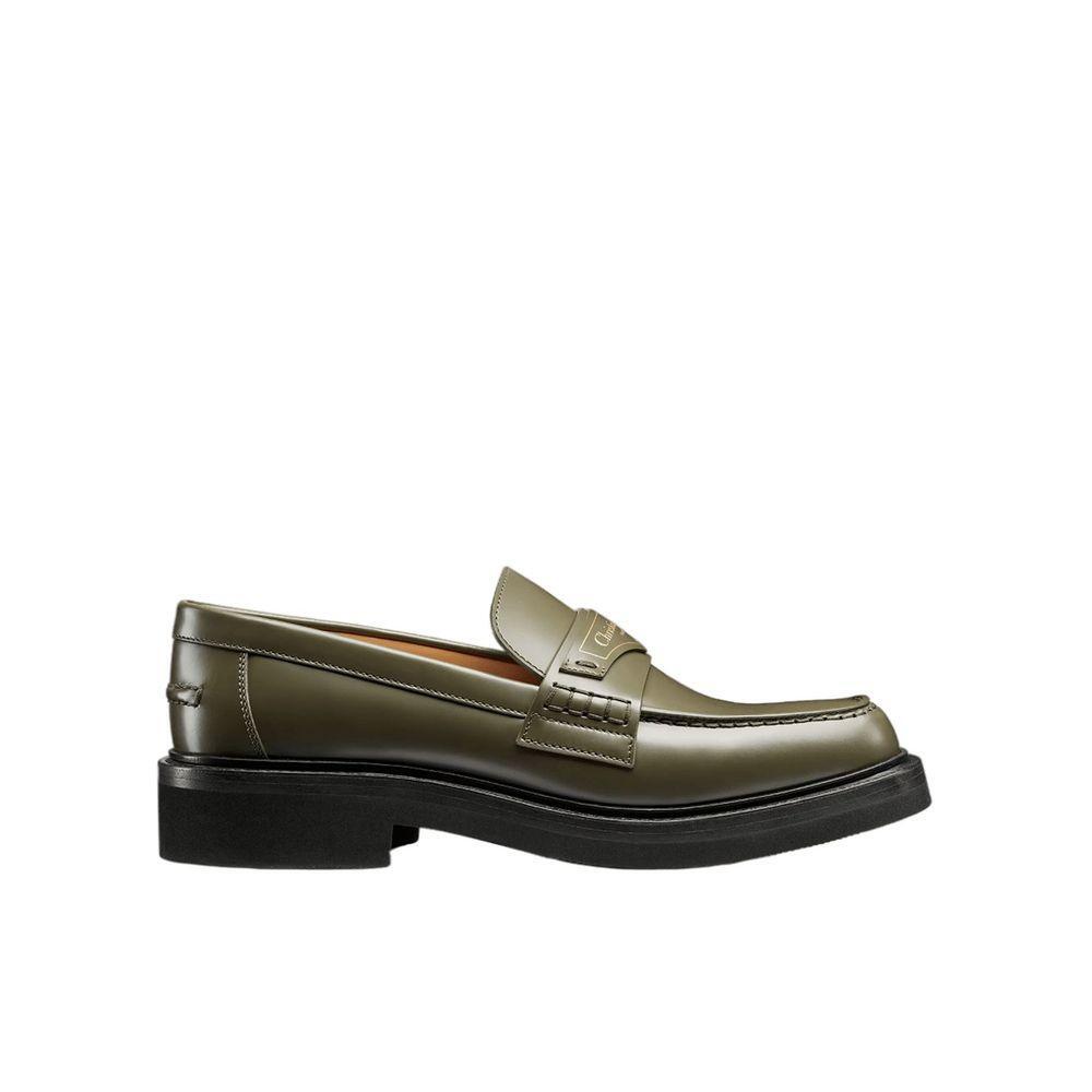 Dior Green Calfskin Slip-On Loafers