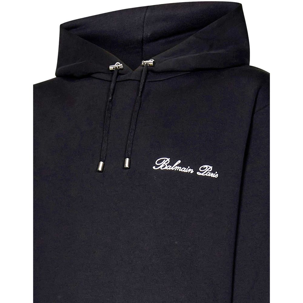 Balmain Black Cotton Sweatshirt