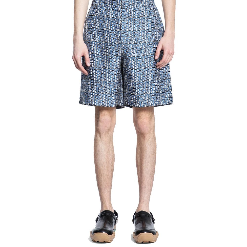 Fendi Blue Silk Shorts