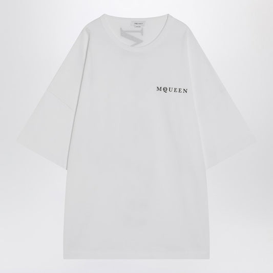 Alexander McQueen White oversized t-shirt with logo 828434QTADE/R_ALEXQ-0909_323