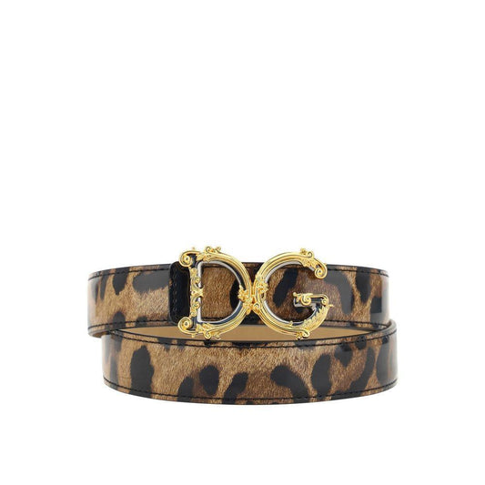 Dolce & Gabbana Leather Logo Belt DO-8735415861460-80 CM / 32 INCHES