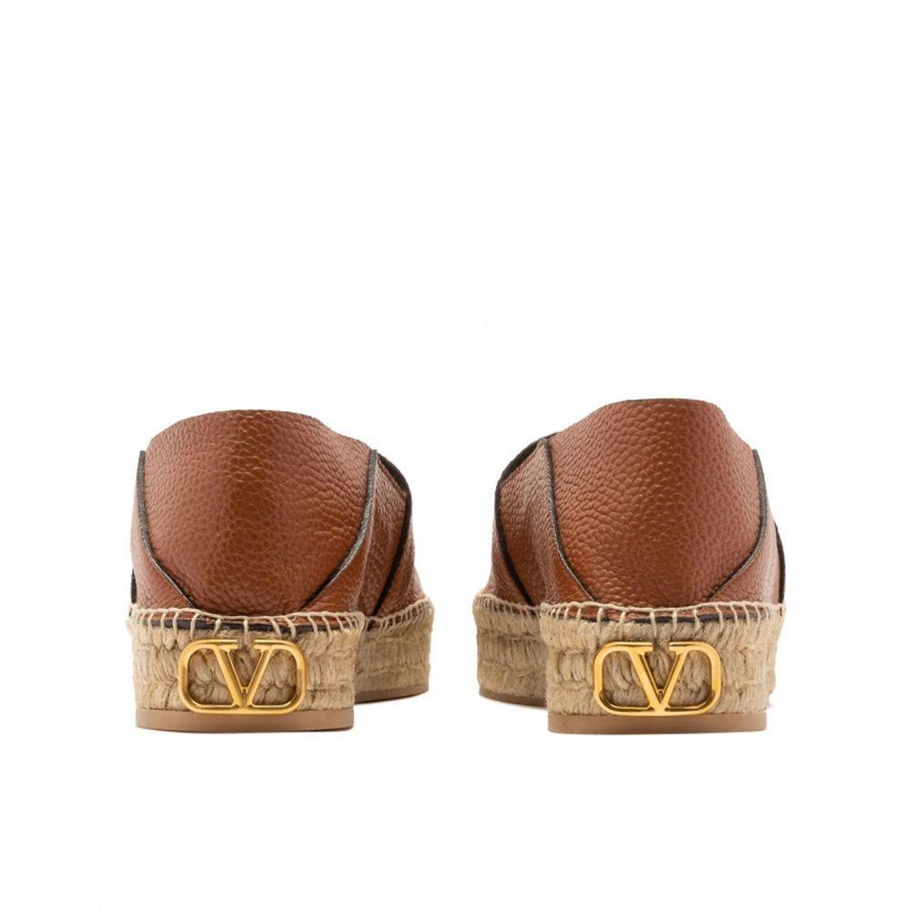 Valentino Garavani Logo-Plaque Leather Espadrilles VA-8736600293588-42