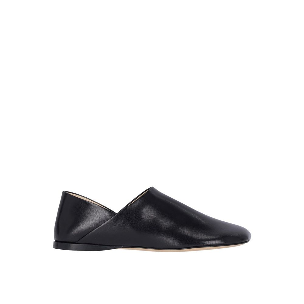 Loewe Black Lamb Leather Slip-On Loafers