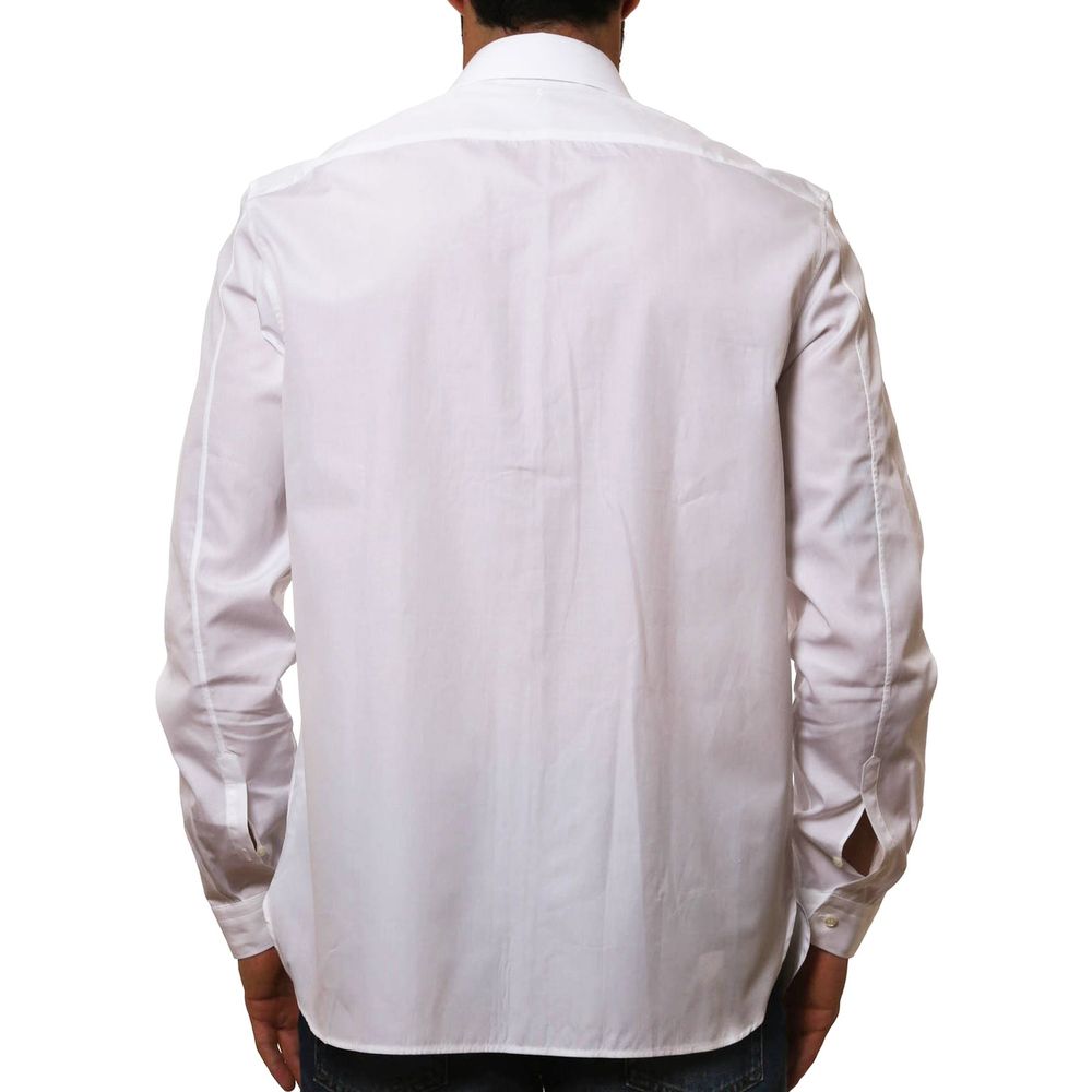 Neil Barrett White Cotton Pattern Shirt