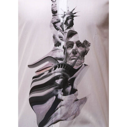 Neil Barrett White Cotton Pattern Shirt