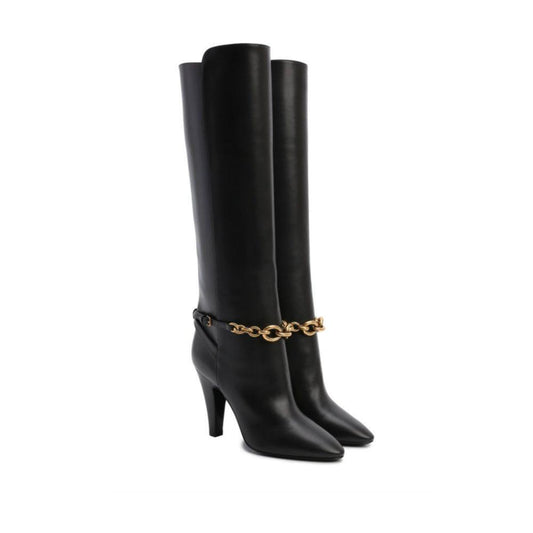 Saint Laurent Leather Boots SA-8736563888340-EU38.5/US8.5
