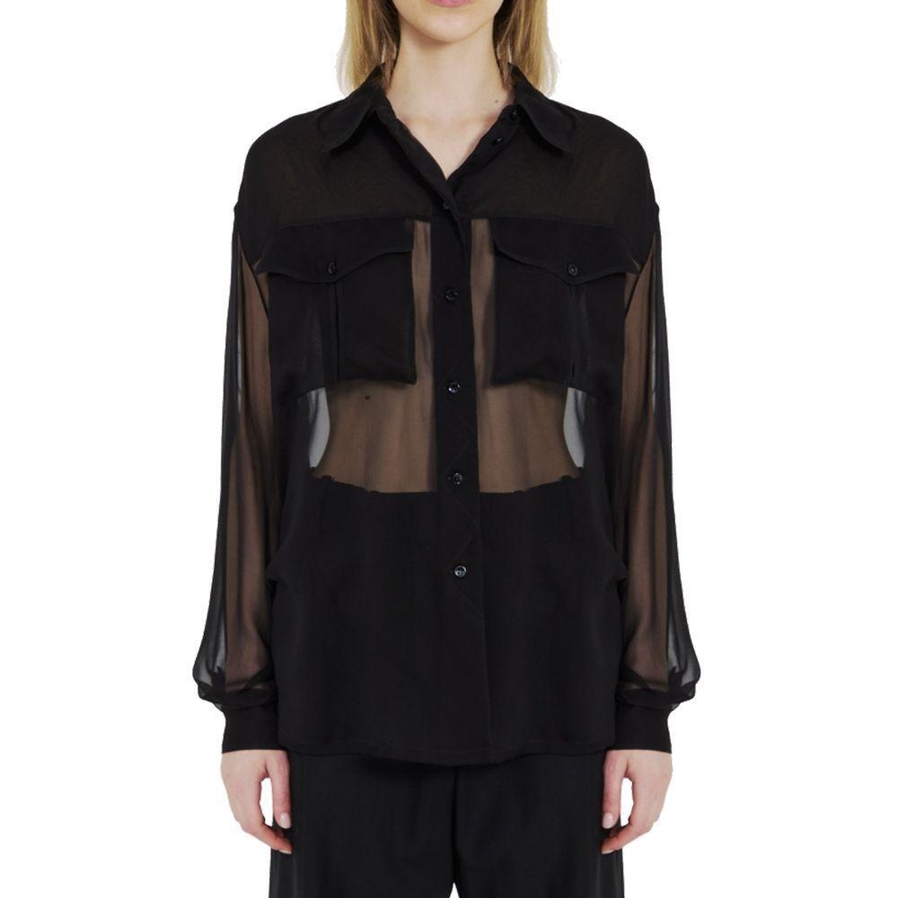 Saint Laurent Silk Crepe Muslin Shirt SA-8735575408852-42