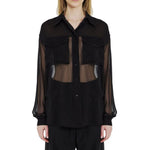 Saint Laurent Silk Crepe Muslin Shirt SA-8735575408852-42