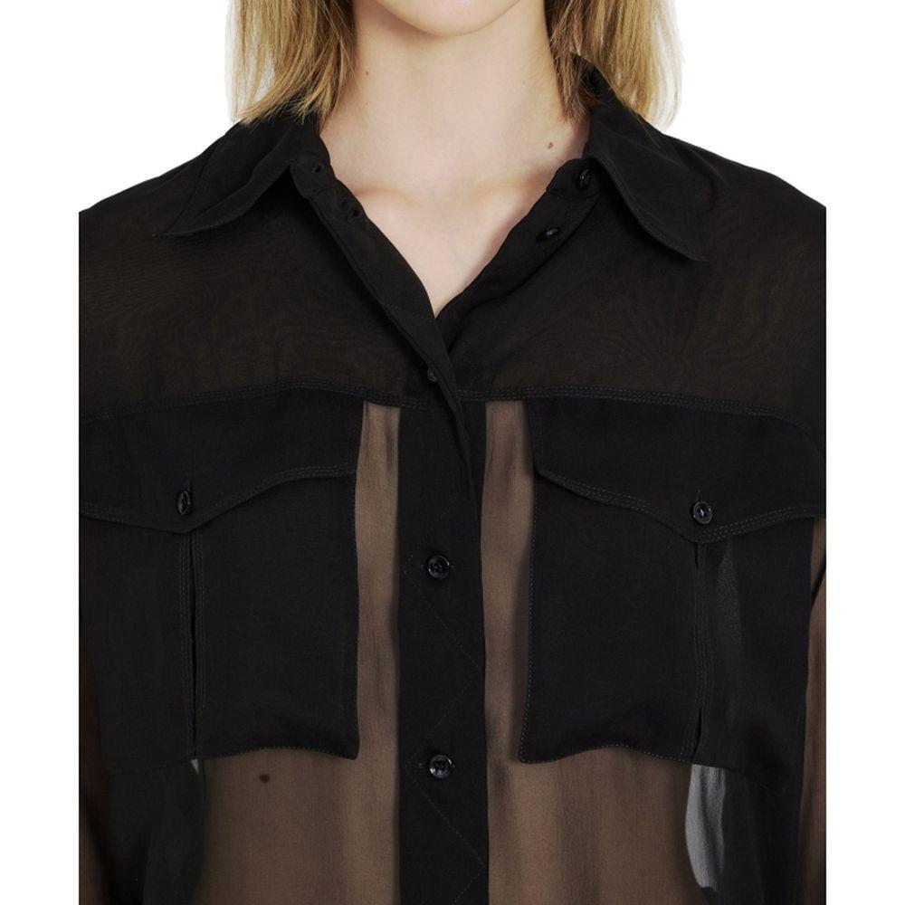 Saint Laurent Silk Crepe Muslin Shirt SA-8735575408852-42