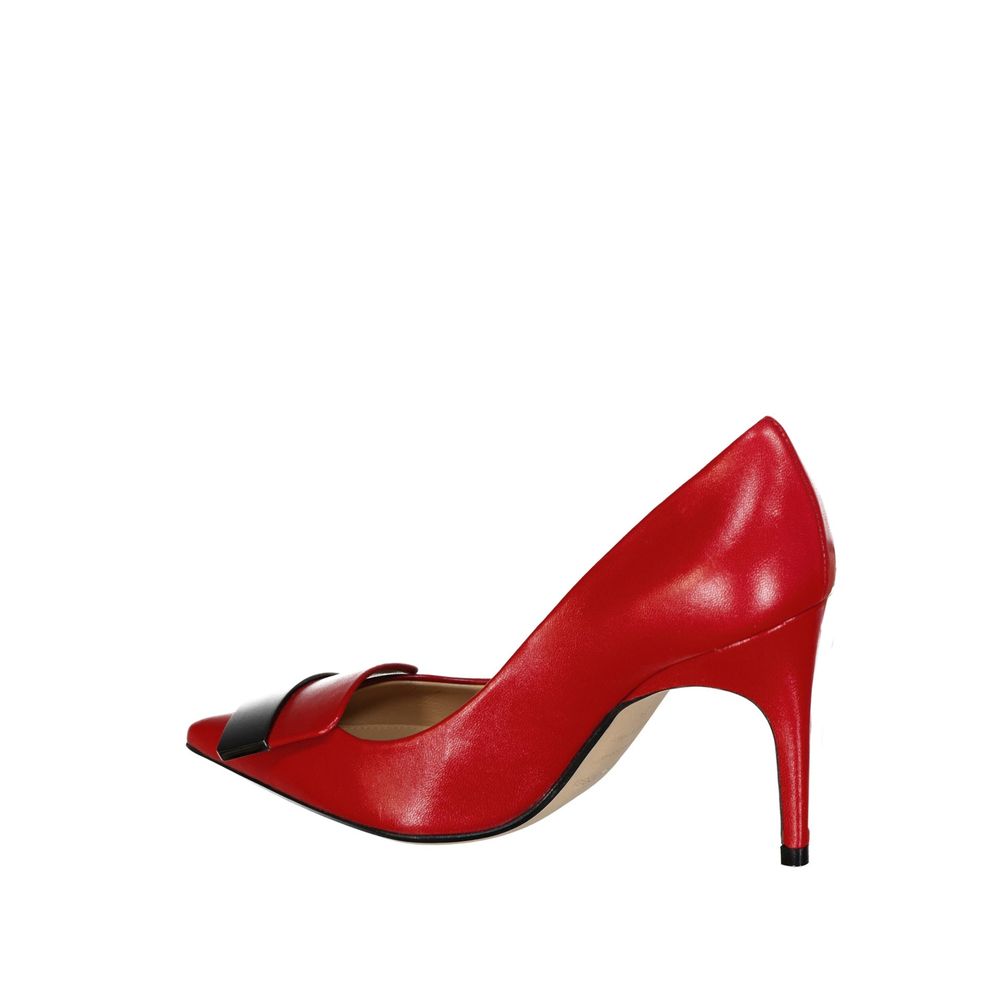Sergio Rossi Red Calfskin High Heel Pumps