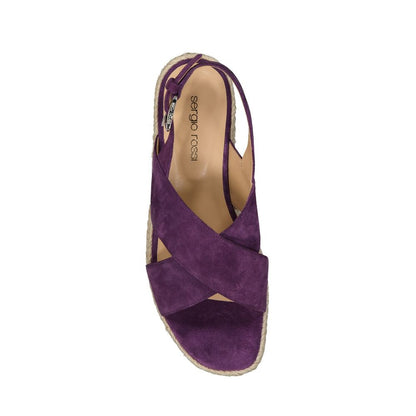 Sergio Rossi Purple Calfskin Espadrilles