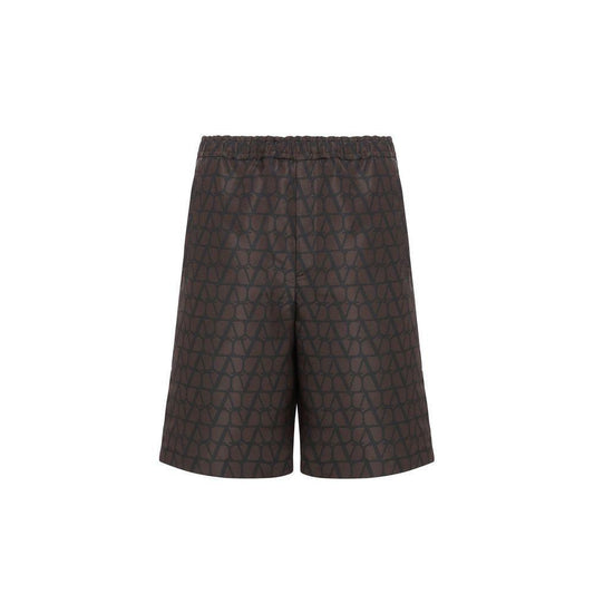 Valentino Logo Silk Shorts VA-8735617515732-48 | M