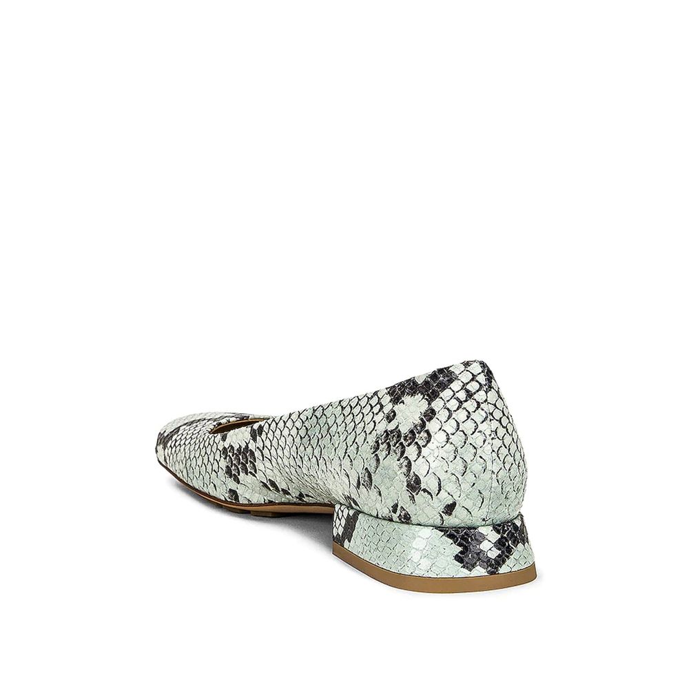 Bottega Veneta Green Calfskin Ballet Flats