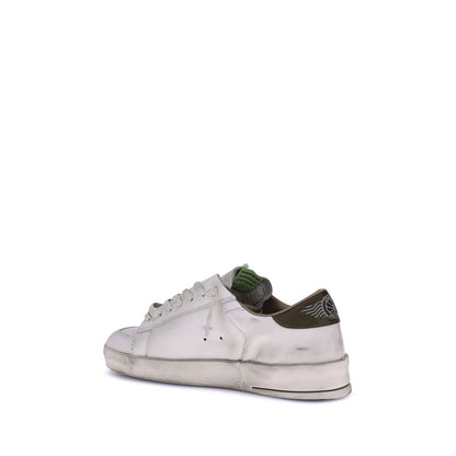 Golden Goose White Calf Leather Bos Taurus Low Top Sneakers