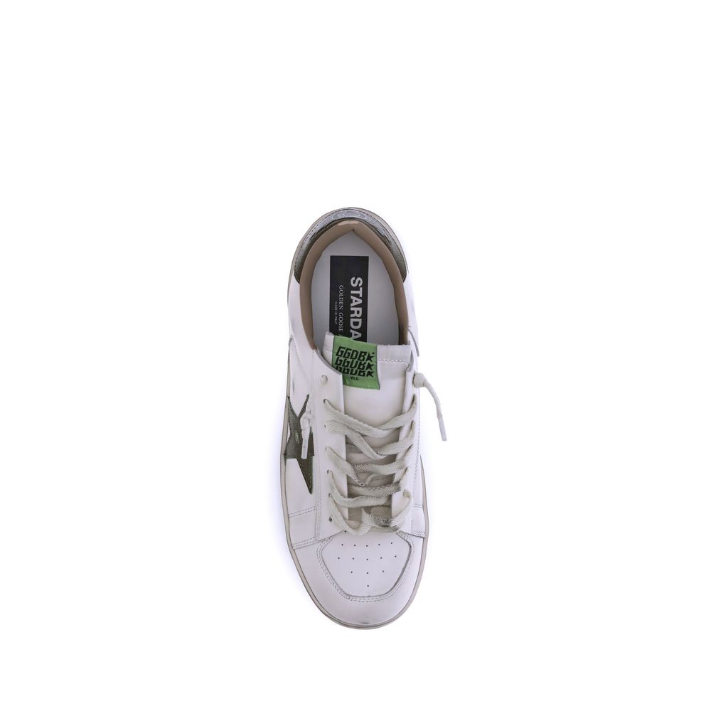 Golden Goose White Calf Leather Bos Taurus Low Top Sneakers
