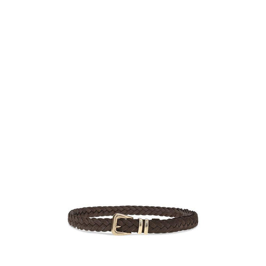 Brunello Cucinelli Leather woven Belt BR-MAURP253C7284-110 CM / 44 INCHES