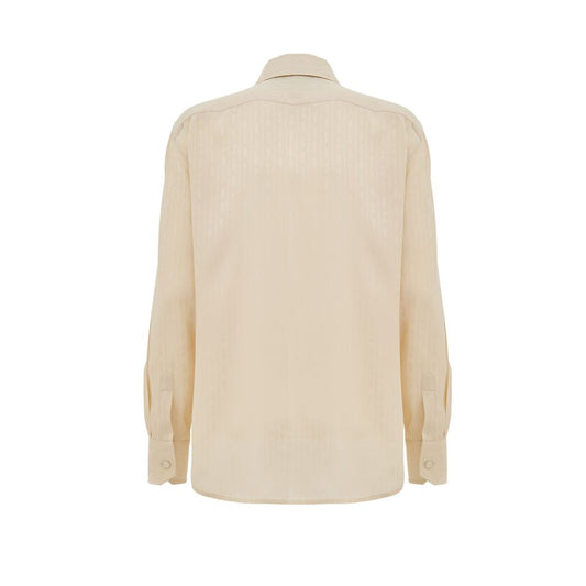 Gucci Beige Silk Shirt GU-9838672-IT40|S