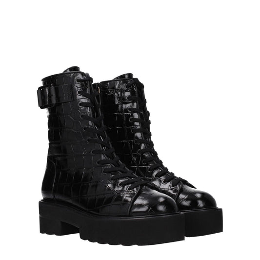 Stuart Weitzman Black Leather Ankle Boots ST-8547167568137-EU36/US6