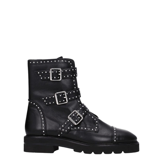 Stuart Weitzman Black Leather Ankle Boots ST-8547168649481-EU35/US5