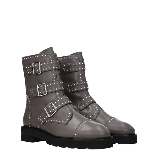 Stuart Weitzman Gray Leather Ankle Boots ST-8547168616713-EU37/US7