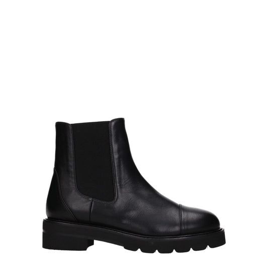 Stuart Weitzman Black Leather Ankle Boots ST-8547179528457-EU35.5/US5.5