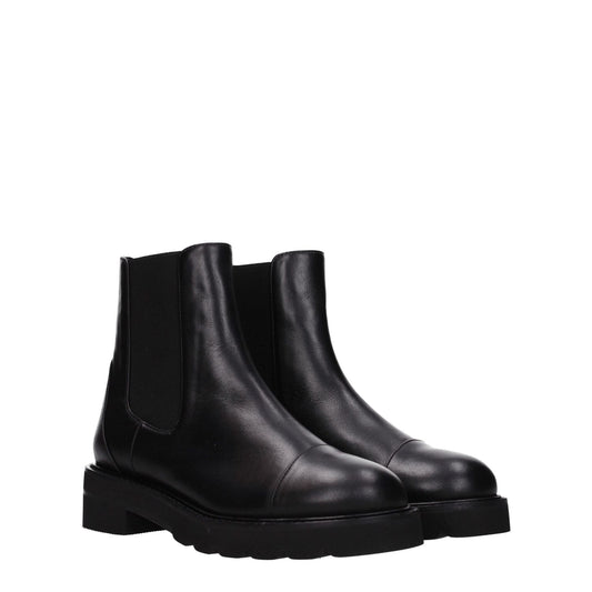 Stuart Weitzman Black Leather Ankle Boots ST-8547179528457-EU35.5/US5.5