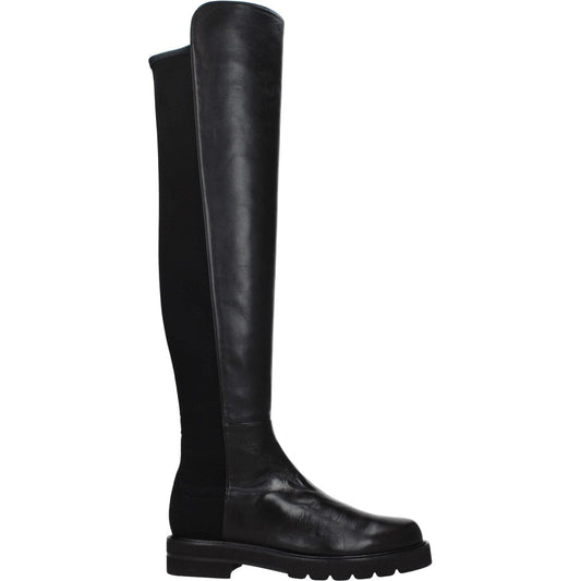 Stuart Weitzman Black Leather Over The Knee ST-8547230581001-EU35/US5