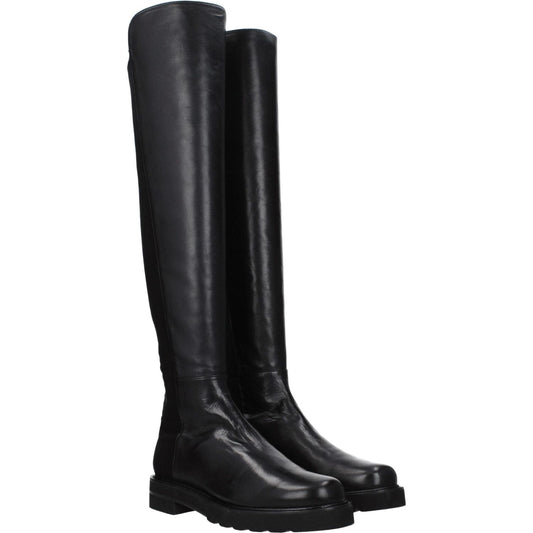 Stuart Weitzman Black Leather Over The Knee ST-8547230581001-EU35/US5