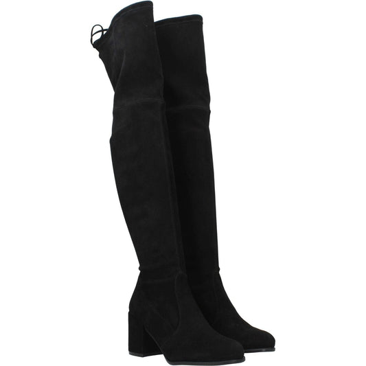 Stuart Weitzman Black Leather Over The Knee ST-8547230679305-EU35/US5