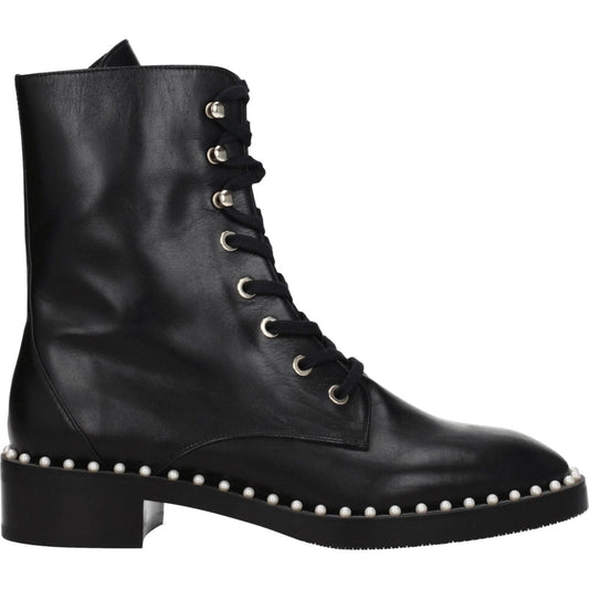Stuart Weitzman Black Leather Ankle Boots ST-8547258106121-EU35/US5