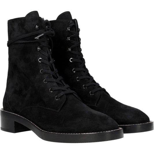 Stuart Weitzman Black Leather Ankle Boots ST-8547261022473-EU40/US10