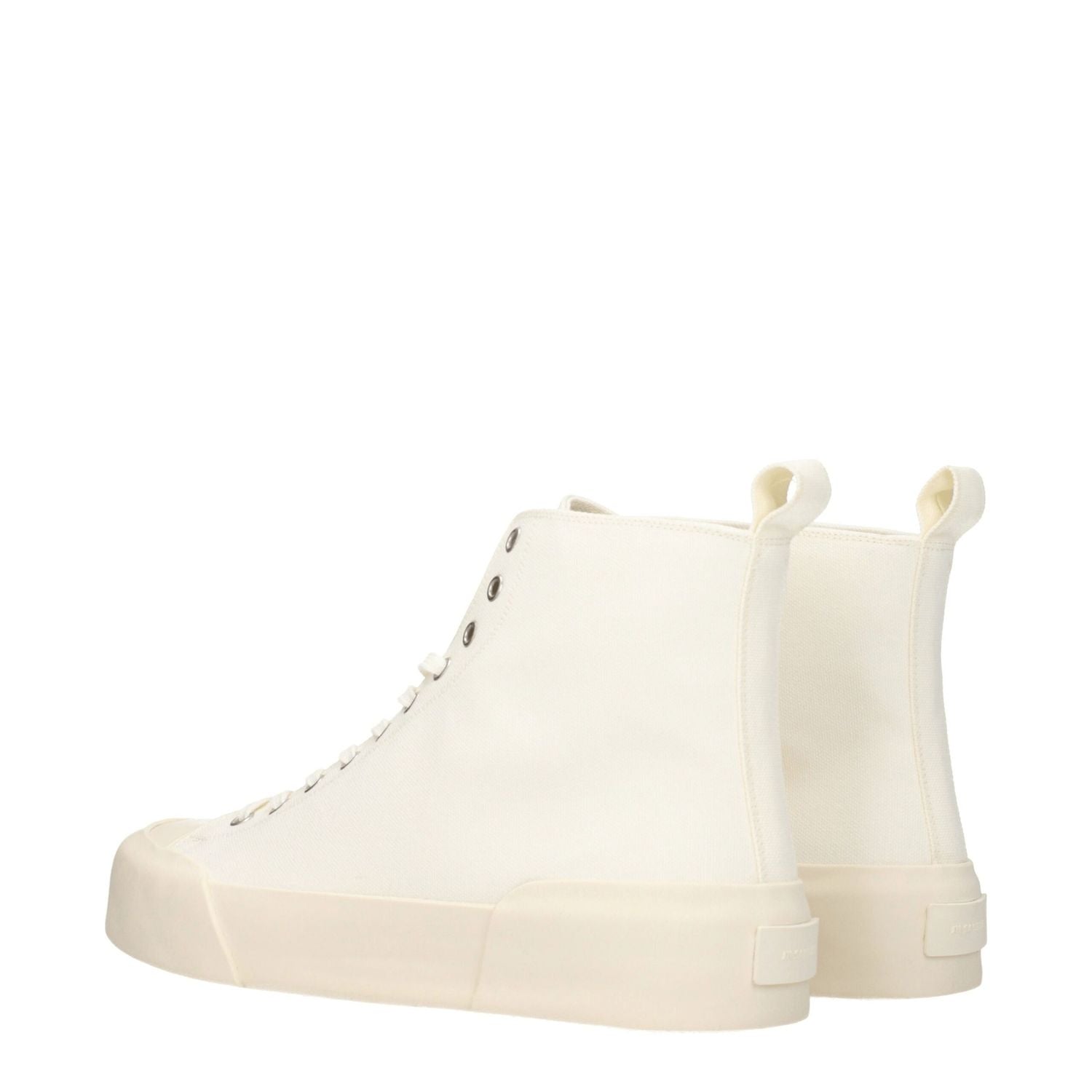 Jil Sander Beige Fabric High Top Sneakers