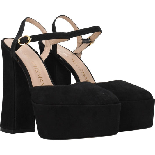 Stuart Weitzman Black Leather Platforms ST-8547313221897-EU39.5/US9.5