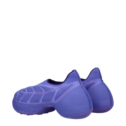Givenchy Purple Fabric Slip-On Loafers with side logo and round toe, casual style, 6 cm mid heels. MPN BE002WE1JH520, secondary color Daybreak.