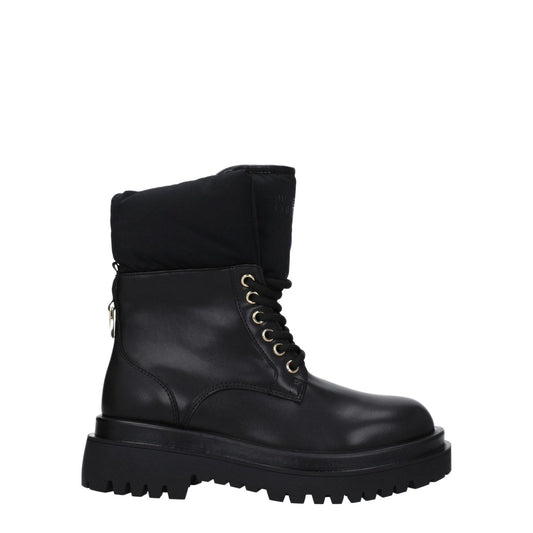Versace Jeans Black Polyethylene Ankle Boots