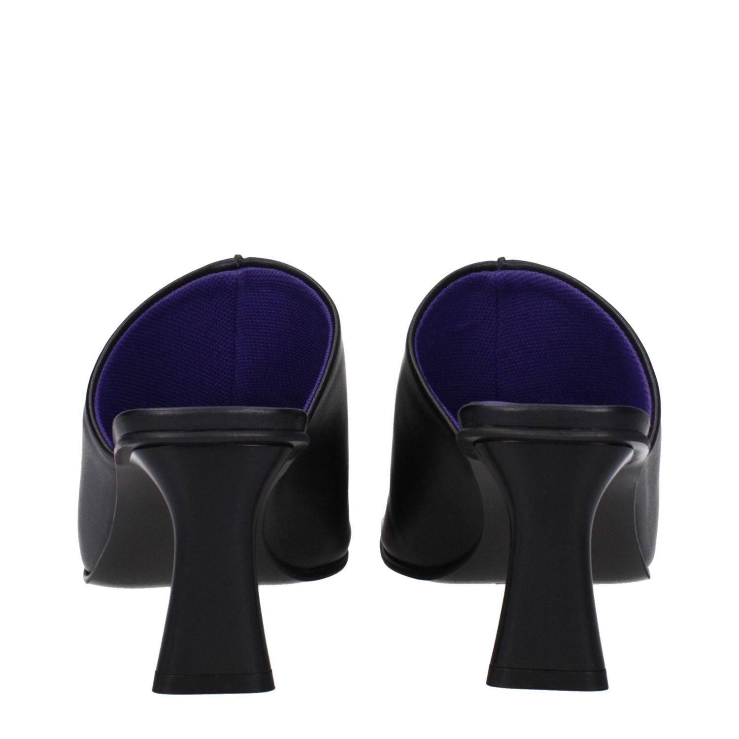 Stella McCartney Black Leather Stiletto Heel Sandals